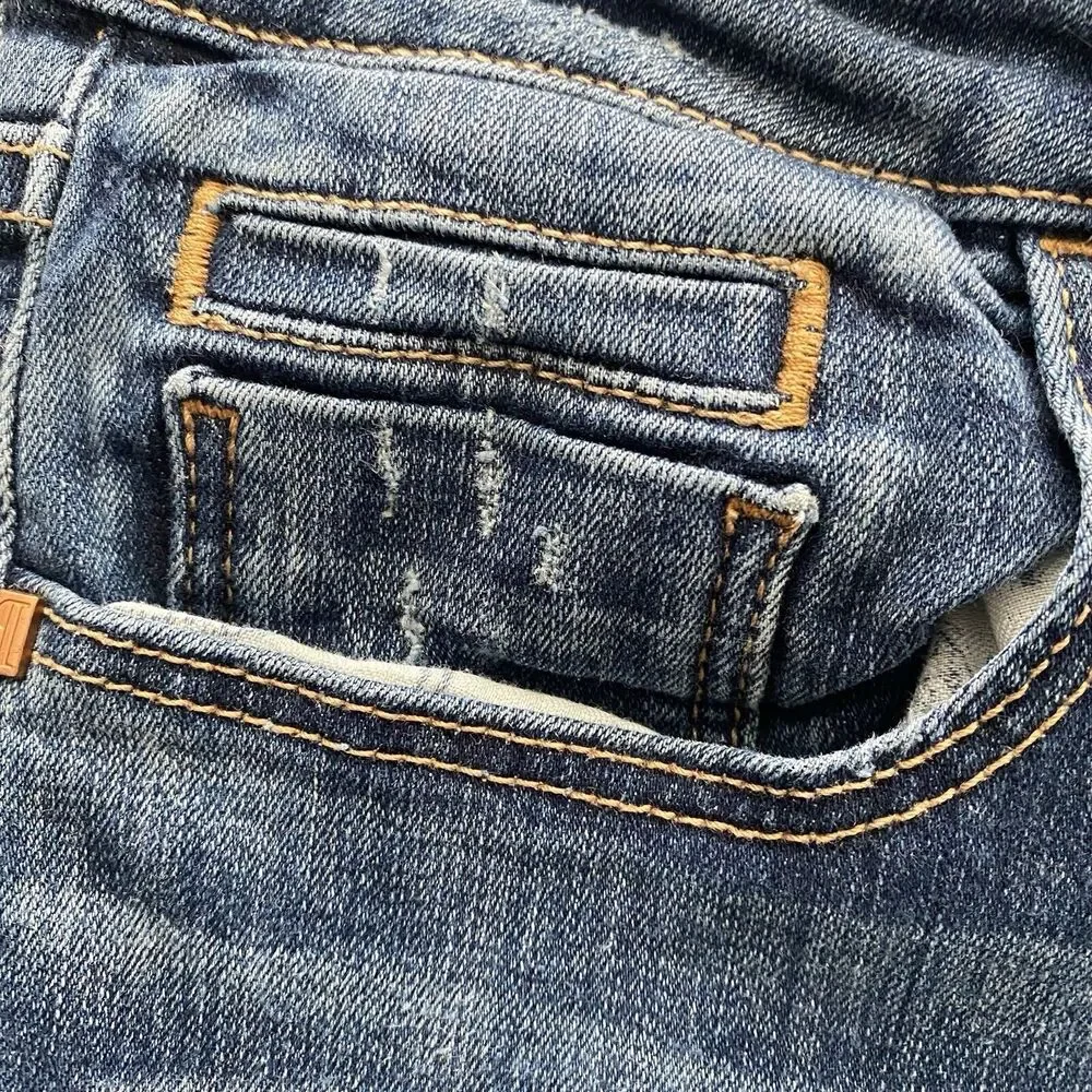 Pilcro And The Letterpress Jeans Womens 29 STET Dark Wash Mid-Rise‎ Regular Fit